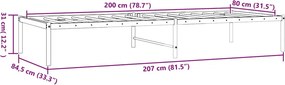 vidaXL Πλαίσιο Κρεβατιού Λευκό 80 x 200 εκ. Μεταλλικό