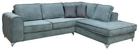 Corner Sofa New Gala Fylliana Right Corner Light Green - Dark Grey 280x210x85 cm