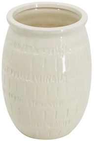 Διακοσμητικό Βάζο Silk 61024 20,5x20,5x28cm Beige Artekko Κεραμικό