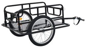 VidaXL Τρέιλερ Ποδηλάτου Μαύρο 130 x 73 x 48,5 εκ.