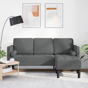 vidaXL Σετ Καναπέ Σκούρο Γκρι 173 x 131 x 67 εκ ύφασμα
