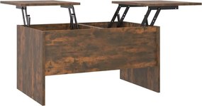 vidaXL Τραπεζάκι Σαλονιού Καπνιστή Δρυς 80x50x42,5εκ. Επεξεργασμ. Ξύλο