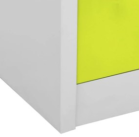vidaXL Φοριαμοί 2 τεμ. Ανοιχτό Γκρι/Πράσινο 90x45x92,5 εκ. Ατσάλινοι