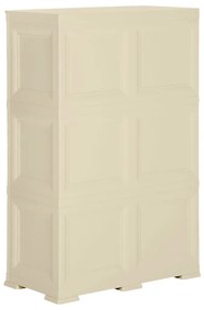 vidaXL Πλαστικό Ντουλάπι Angora Λευκό 79 x 43 x 125εκ. με Σχέδιο Ξύλου