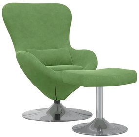 vidaXL Κάθισμα-αυγό 2 pcs Ανοιχτό πράσινο 63 x 73 x 90 εκ Βελούδο