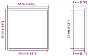 Εσοχή Ντους Βουρστ. Χρυσό 32x32x9 εκ. Αν. Ατσάλι - Χρυσό
