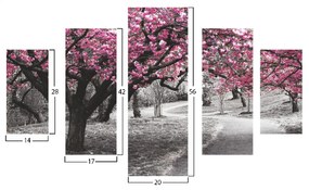 ΠΙΝΑΚΑΣ ΠΕΝΤΑΠΤΥΧΟ MDF BLOOMING TREE 82Χ56x3  HM7207.04