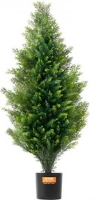 VEVOR 2 Pack 3' Artificial Cedar Topiary Tree Faux Plant UV Decor In/Outdoor