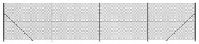 vidaXL Συρματόπλεγμα Περίφραξης Ανθρακί 1,6 x 10 μ. με Βάσεις Φλάντζα