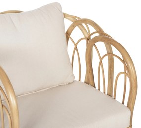 ΠΟΛΥΘΡΟΝΑ ESTOR HM9817 RATTAN ΣΕ ΦΥΣΙΚΟ-ΛΕΥΚΟ ΜΑΞΙΛΑΡΙ 78x75x92Υ εκ.