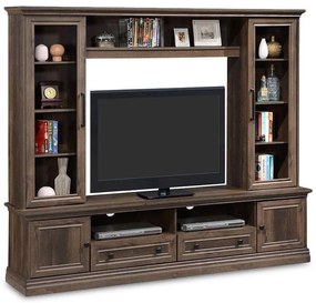 Σύνθετο σαλονιού Mozart χρώμα καρυδί 200x40x170,5εκ 200x40x170.5 εκ.