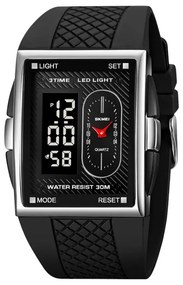 Ψηφιακό/αναλογικό ρολόι χειρός – Skmei - 2213 - Black/Silver/Black-222130_black_silver_black