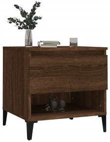 vidaXL Βοηθητικά Τραπέζια 2 τεμ. Καφέ Δρυς 50x46x50 εκ.Επεξ. Ξύλο