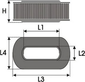 Φίλτρο αέρα Green Filters R083234