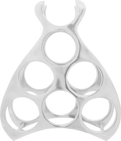 vidaXL Ράφι Κρασιού Ασημί 32 x 14 x 37.5 εκ. Αλουμίνιο