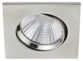 Χωνευτό Σποτ Φωτιστικό Οροφής LED 5,5W Τετράγωνο Περιστρεφόμενο ΙΡ23 Dimmable 36 Μοίρες Pamir Trio Lighting-650410107-Νίκελ Ματ 650410107