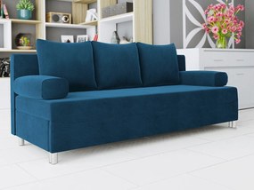 Καναπές κρεβάτι Comfivo 125, Αριθμός θέσεων: 2, Αποθηκευτικός χώρος, 86x192x80cm, Πόδια: Πλαστική ύλη, Ξύλο: Πεύκο | Epipla1.gr