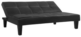 ΚΑΝΑΠΕΣ ΚΡΕΒΑΤΙ 3Θ HM3002.02 ΜΑΥΡΟΣ PU ΜΕ ΓΑΖΙΑ 186x90x82
