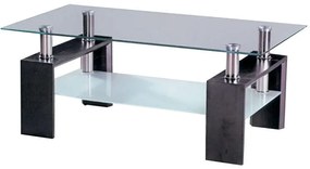 Τραπέζι Σαλονιού LINEA Wenge/Διάφανο Ξύλο/Τζάμι 100x60x42cm