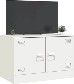 vidaXL Έπιπλο Τηλεόρασης Λευκό 67x39x44 εκ. από Χάλυβα