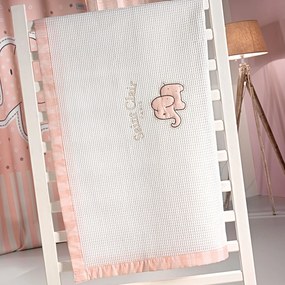 Κουβέρτα Βρεφική Πικέ Africa Pink Saint Clair Cradle 110x150cm 100% Βαμβάκι