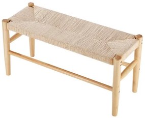 VEVOR Rattan Bench Wooden Bench 31.5 Inches for Entryway Living Room &amp; Bedroom