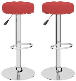 vidaXL Σκαμπό Μπαρ 2 τεμ. Μπορντό Υφασμάτινα