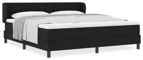 vidaXL Κρεβάτι Box Spring με στρώμα  Μαύρο 180x200 εκ. Υλικό