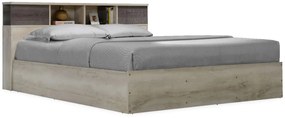 Κρεβάτι διπλό OLYMPUS pakoworld σε χρώμα castillo-toro 160x200εκ - 123-000009