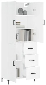 vidaXL Ντουλάπι Λευκό 69,5x34x180 εκ. από Επεξεργασμένο Ξύλο