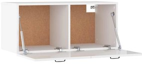vidaXL Ντουλάπι Τοίχου Γυαλιστερό Λευκό 80x36,5x35 εκ. Επεξεργ. Ξύλο