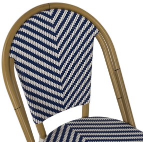 Καρέκλα Bamboo Look Μπλε-Λευκό 46x56x88 Υ Εκ.