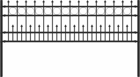 vidaXL Φράχτης Σπάικ Ρινγκ Μαύρο 200 x 130 εκ