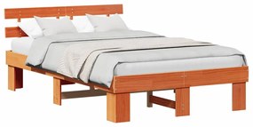 vidaXL Σκελετός Κρεβατιού Καφέ 120 x 200 cm Μασίφ ξύλο πεύκου