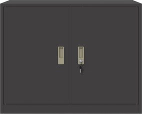 vidaXL Ντουλάπι αποθήκευσης Μαύρο 90 x 40 x 70 cm Ατσάλι