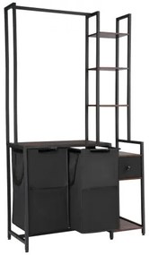 VEVOR 3-Tier Laundry Sorter with Rack Tall Laundry Hamper with Shelves 2 Section