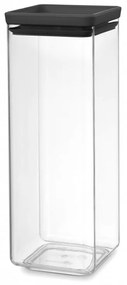 Βάζο αποθήκευσης Brabantia Tasty+ 1001173, 2,5 l, Πλυντήριο πιάτων και ψυγείο, Σκούρο γκρι