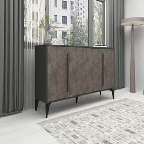 Κονσόλα Gordion Μάρμαρο / Ανθρακί FREFADA 140x35.3x95