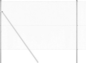 vidaXL Έξιγωνο φράχτη σταθερού εδάφους 50 x 1,6 m Ασημί Δίχτυ