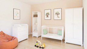 Βρεφικό Κρεβάτι Basic White με Στρώμα  60x120cm  BC10099 BabyCute