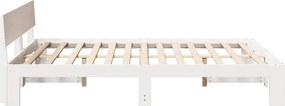 VidaXL Σκελετός Κρεβατιού Λευκό 150 x 200 cm Στερεά ξυλεία πεύκου