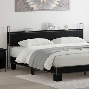 vidaXL Κεφαλάρι Αποθήκης Μαύρη δρυς 180 cm Επεξεργασμένο ξύλο