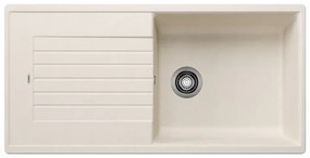 Blanco Zia XL 6 S Soft White SILGRANIT™ PuraDur™ Γρανιτένιος Νεροχύτης Ένθετος Αντιστρεφόμενος με 1 Γούρνα και ποδιά 100x50cm