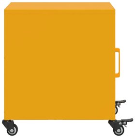 vidaXL Κομοδίνα 2 τεμ. Μουσταρδί 36x39x43,5 εκ. από Χάλυβα