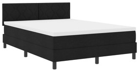 vidaXL Κρεβάτι με στρώμα  Μαύρο 140x190 εκ Υφάσματος
