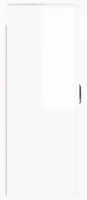 Ντουλάπια Τοίχου 2 τεμ. Γυαλιστερό Λευκό από Επεξεργασμένο ξύλο - Λευκό