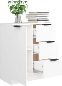 vidaXL Συρταριέρα Λευκή 60 x 30 x 70 εκ. από Επεξεργασμένο Ξύλο