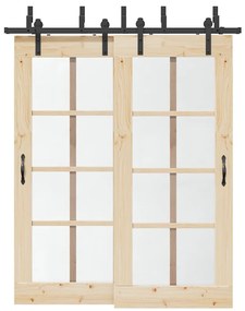 Μηχανισμός Συρόμενης Μεσόπορτας Μαύρος 183 εκ. Ατσάλινος