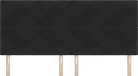 vidaXL Κεφαλάρι Μαύρο 200 cm Βελούδο