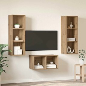 vidaXL Σετ επίπλου τηλεόρασης Artisan Oak Επεξεργασμένο ξύλο